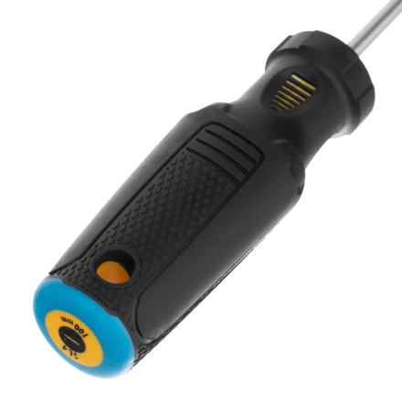 Отвертка SL4х100 мм, CrV, трехкомпонентная рукоятка Denzel 12192 купить в Тобольске