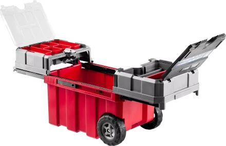 Ящики для инструмента на колесах МЕГА-БОКС серия ПРОФЕССИОНАЛ цвет черный купить в Тобольске