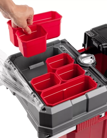 Ящики для инструмента на колесах МЕГА-БОКС серия ПРОФЕССИОНАЛ цвет черный купить в Тобольске