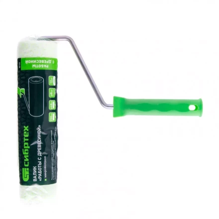 Валик &quot;Работы с древесиной&quot; 250 мм ворс 12 мм D 48 мм D ручки 8 мм микроволокно Сибртех 80183 купить в Тобольске