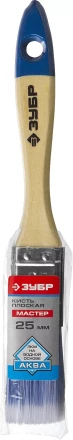 Кисть плоская  ЗУБР &quot;АКВА-МАСТЕР&quot;, искусственная щетина, деревянная ручка, 25мм 4-01007-025 купить в Тобольске