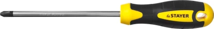 Отвертка STAYER &quot;MASTER&quot; &quot;ТECHNO&quot;, двухкомпонентная рукоятка, магнитный наконечник, Cr-V, PH3x150мм 2508-3-15_z02 купить в Тобольске