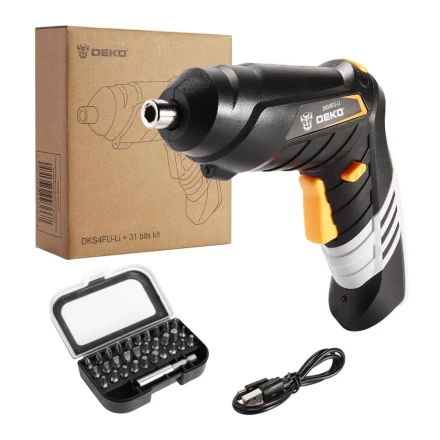 Отвертка аккумуляторная DEKO DKS4FU-Li + набор инструментов 31 предмет, 063-4151 купить в Тобольске