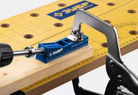 ЗУБР одно отверстие, одинарный кондуктор для глухих отверстий, Профессионал (30092) купить в Тобольске