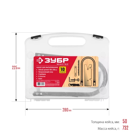 ЗУБР 130 х 250 мм, 10 предм., набор для выпиливания (15311) купить в Тобольске