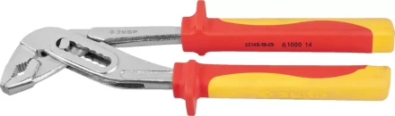 Клещи ЗУБР &quot;ПРОФЕССИОНАЛ&quot; &quot;ПРОФИЭЛЕКТРИК&quot;, диэлектрические, переставные, двухкомп рукоятка, до ~1000В, 250мм 22145-10-25 купить в Тобольске