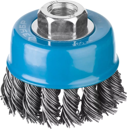 ЗУБР &quot;ПРОФЕССИОНАЛ&quot;. Щетка чашечная для УШМ, плетеные пучки стальной проволоки 0,8мм, 65ммхМ14 35277-065_z02 купить в Тобольске