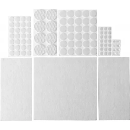 Набор STAYER &quot;COMFORT&quot;: Накладки самоклеящиеся на мебельные ножки, 98 шт, белые 40917-H98 купить в Тобольске