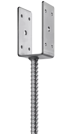 ЗУБР ОС-U, 61 x 120 x 60 мм, U-образное основание столба (310286-060) купить в Тобольске