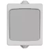 Выключатель СВЕТОЗАР &quot;АВРОРА&quot; проходной, одноклавишный, IP44, цвет серо-белый, 10А/~250В SV-54340-W купить в Тобольске