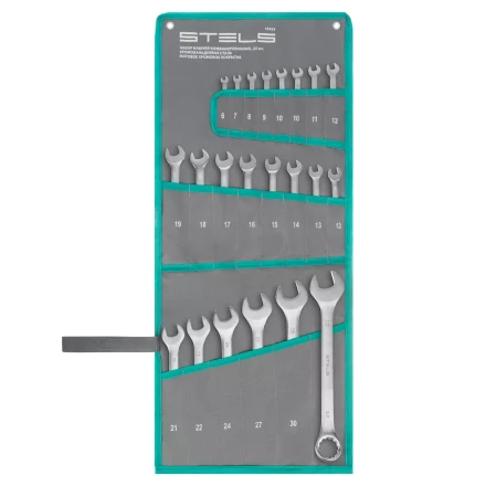 Набор ключей комбинированных Stels 15423, 6-32 мм, 22 шт, CrV, матовый хром купить в Тобольске