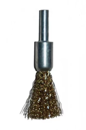 Щетка для дрели ф12мм концевая сталь латунированная Энкор 51501 купить в Тобольске