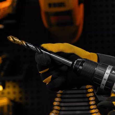 Сверло спиральное по металлу Denzel 12 x 151мм, Р6М5, Golden Tip, многогранная заточка, 718287 купить в Тобольске