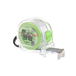 Рулетка Кварц, прозрачный корпус, амортизатор, 5 м х 25 мм СИБРТЕХ 32522