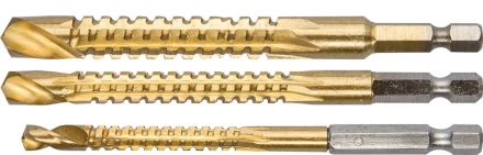 ЗУБР &quot;ЭКСПЕРТ&quot;. Набор сверл фрезеровальных по дереву и тонкому листовому металлу, шестигранный хвостовик 1/4&quot;, 6,8,10мм, 3 пред 29966-H3 купить в Тобольске