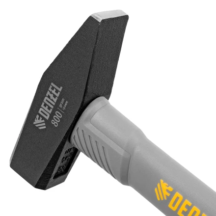 Молоток слесарный, 800 г Denzel 10488, кованый, фибергласовая рукоятка c TPR покрытием купить в Тобольске