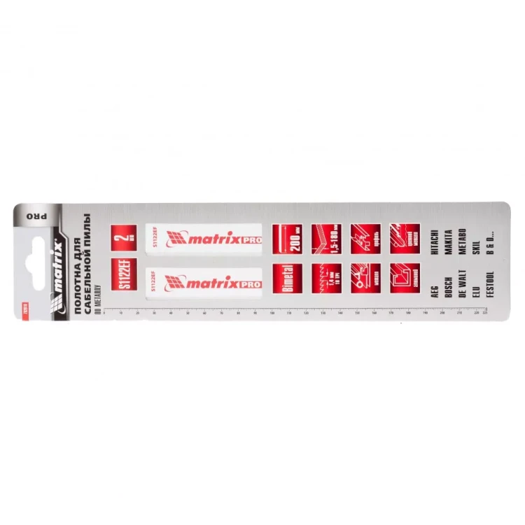 Полотна по металлу для сабельной пилы S1122EF 200/1,4мм Bimetal 2 штуки PRO Matrix 782010 купить в Тобольске