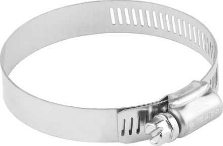 Хомуты ЗУБР &quot;ЭКСПЕРТ&quot;, нерж. сталь, просечная лента 12 мм, 40-64 мм, 4 шт 37815-040-64-4 купить в Тобольске