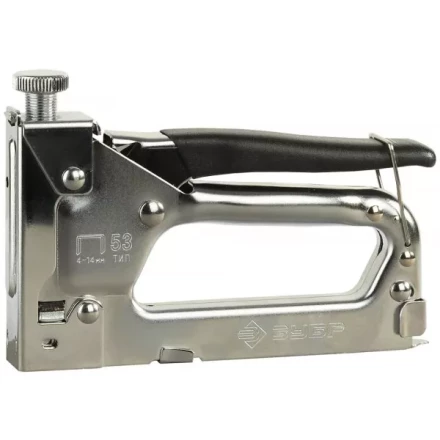 Пистолет ЗУБР скобозабивной металлический пружинный, регулируемый, тип 53, 4-14мм 4-31565 купить в Тобольске