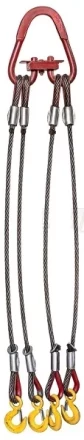 Строп канатный четырехветвевой 4СК 2 т L=5 м Звено РТ-3 с кч din 1.0 т опрессовка купить в Тобольске