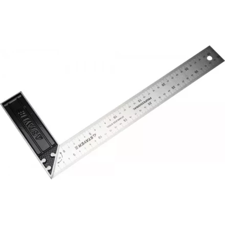 Угольник STAYER &quot;PROFI&quot; столярный, гравированная шкала, нержавеющее полотно 37мм, 350мм 3431-35_z01 купить в Тобольске