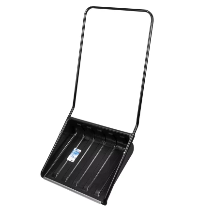 Движок для уборки снега пластиковый, 700х550х1470 мм, стальная рукоятка, Сибртех 61643 купить в Тобольске