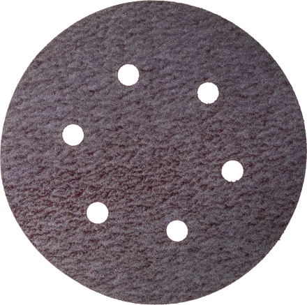 Круг шлифовальный URAGAN &quot;Универсальный с покрытием стеарата цинка&quot; на липучке, 6 отверстий, P320, 150мм, 5шт 907-43113-320-05 купить в Тобольске