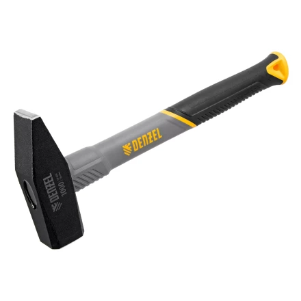 Молоток слесарный, 1000 г Denzel, кованый, фибергласовая рукоятка c TPR покрытием 10490 купить в Тобольске