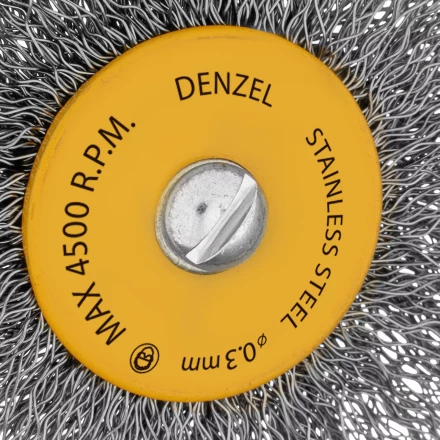 Набор щеток для дрели, 5 Плоских 25-38-50-63-75 мм, шпилька, нерж. вит. проволока Denzel 74495 купить в Тобольске