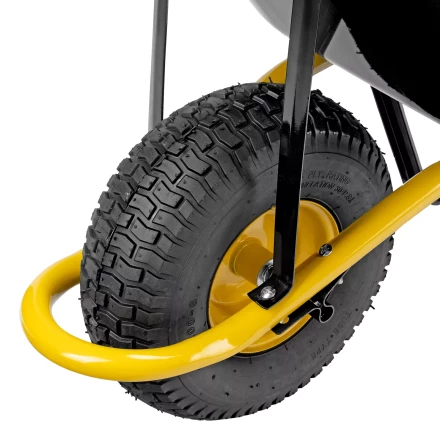 Тачка строительная Denzel 689965, усиленная, объем 130 л, 230 кг, колесо 15х6.00-6 купить в Тобольске