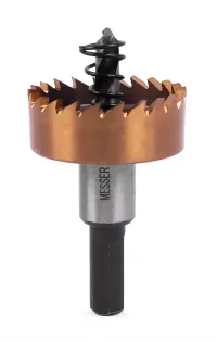 HSS-TiN коронка MESSER 32мм с центр. сверлом и толкающей пружиной для  лист. материала  до 2 мм ц/х