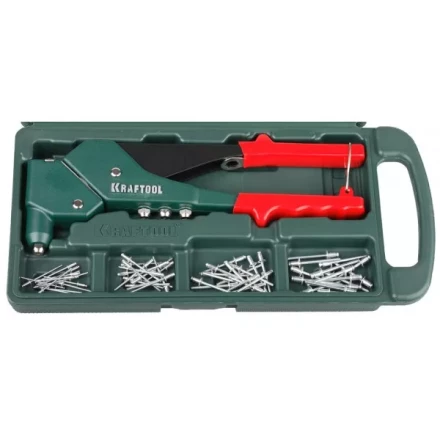 Заклепочник поворотн. 360°, KRAFTOOL &quot;RX-7&quot; 31176-H6, d=2,4-4,8 мм - Al и сталь, d=2,4-4,0 - нерж сталь, в боксе, с набором заклепок 31176-H6 купить в Тобольске