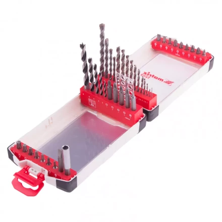 Набор сверл комбинированный сверла по металлу 1-6 мм бетону 4-8 мм дереву 3-8 мм биты 22 шт адаптер 44 предмета Pro Matrix 725644 купить в Тобольске