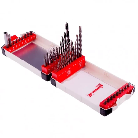 Набор сверл комбинированный сверла по металлу 1-6 мм бетону 4-8 мм дереву 3-8 мм биты 22 шт адаптер 44 предмета Pro Matrix 725644 купить в Тобольске