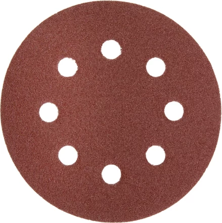 Круг шлифовальный ЗУБР &quot;МАСТЕР&quot; универсальный, из абразивной бумаги на велкро основе, 8 отверстий, Р100, 125мм, 5шт 35562-125-100 купить в Тобольске
