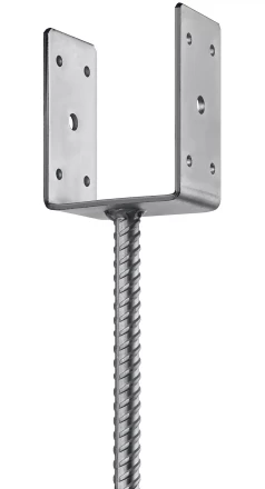 ЗУБР ОС-U, 91 x 120 x 60 мм, U-образное основание столба (310286-090) купить в Тобольске