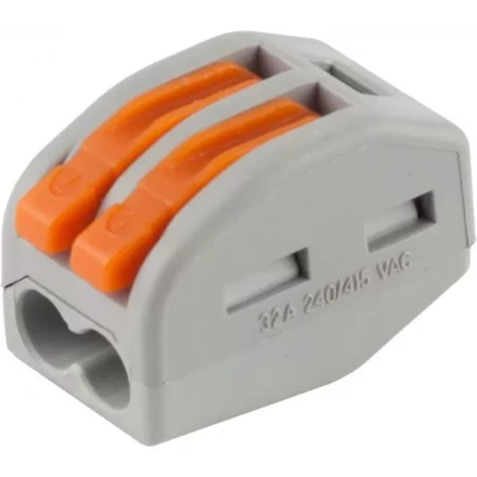 Клемма СВЕТОЗАР соединительная, разъемная, 2-х проводная, 400В, 32А, 0,5-2,5мм2/0,5-4мм2, 2шт 49190-2 купить в Тобольске