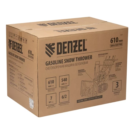 Бензиновая снегоуборочная машина Denzel SBM 610DT PRO, 212cc, гусеницы, эл.старт, блок. дифф. купить в Тобольске