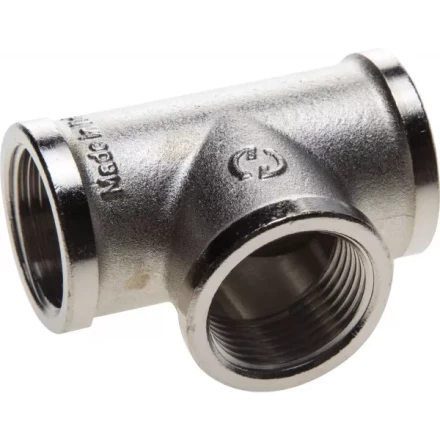 Тройник GENERAL FITTINGS никелированная латунь, г/г/г, 3/4&quot; 51052-3/4 купить в Тобольске