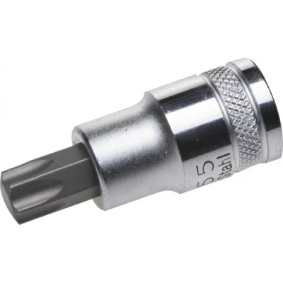 Торцовая бита-головка KRAFTOOL "INDUSTRIE QUALITAT", материал S2, TORX, сатинированная, 1/2", Т55 27905-55_z01