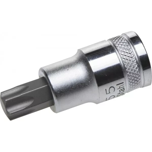 Торцовая бита-головка KRAFTOOL "INDUSTRIE QUALITAT", материал S2, TORX, сатинированная, 1/2", Т55 27905-55_z01 купить в Тобольске
