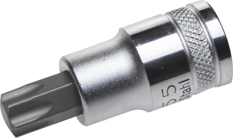 Торцовая бита-головка KRAFTOOL "INDUSTRIE QUALITAT", материал S2, TORX, сатинированная, 1/2", Т55 27905-55_z01 купить в Тобольске