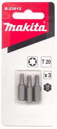 Биты Makita Тоrх Т20 25мм 3шт (B-23612) купить в Тобольске