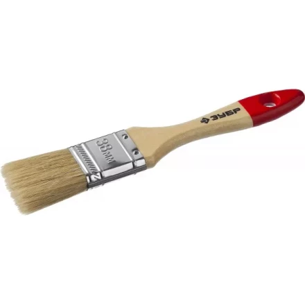 Кисть плоская  ЗУБР &quot;УНИВЕРСАЛ-МАСТЕР&quot;, натуральная щетина, деревянная ручка, 38мм 4-01003-038 купить в Тобольске