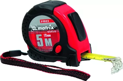 Рулетка Status magnet fixation 7,5 м х 25 мм обрезиненный корпус зацеп с магнитом  MATRIX 31031 купить в Тобольске