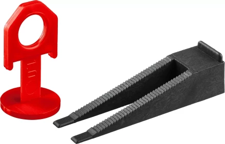 ЗУБР СВП, комплект: 1,0 мм, зажим + клин, 250 + 250 шт, система выравнивания плитки (33851-H250) купить в Тобольске