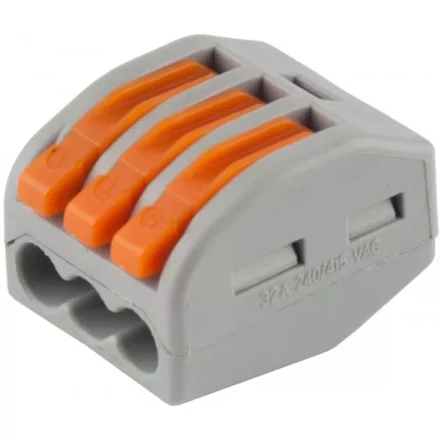 Клемма СВЕТОЗАР соединительная, разъемная, 3-х проводная, 400В, 32А, 0,5-2,5мм2/0,5-4мм2, 2шт 49190-3 купить в Тобольске