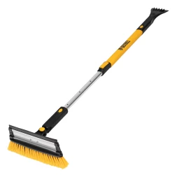 Щетка-сметка для снега со скребком Denzel, телескоп, поворотная голова, водосгон, 900-1200 мм 55308