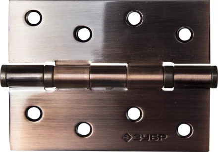 Петля универсальная ЗУБР &quot;ЭКСПЕРТ&quot;, 2 подшипника, цвет ст. медь (AC), с крепежом, 100х75х2,5мм, 2 шт 37601-100-6 купить в Тобольске