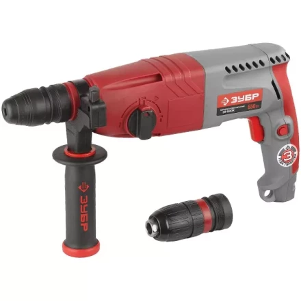 Перфоратор ЗУБР, SDS-plus, БЗП , 650 Вт, кейс ЗП-650ЭК купить в Тобольске